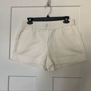 Cream Linen Dress Shorts